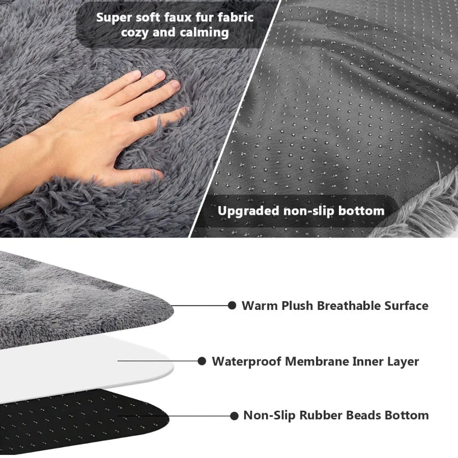 Orthopedic Plush Dog Bed With Non Slip Bottom Washable