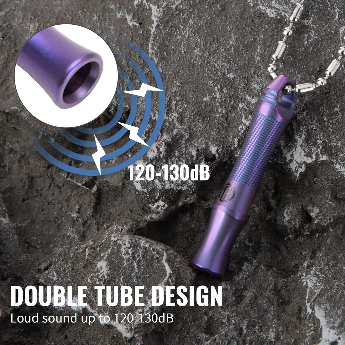 Titanium Whistle 120 Decibels Emergency Signal For Hiking Camping