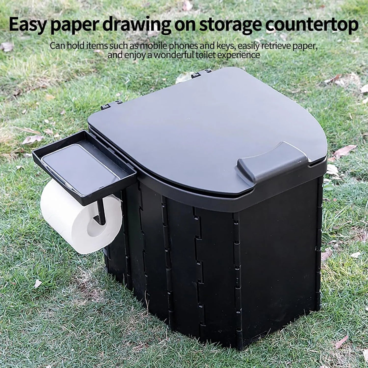 Lightweight Portable Camping Toilet With PU Cushion For Travel