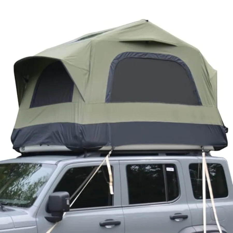 Inflatable Rooftop Tent for Car Truck 2 Person Roof Tent with Waterproof 300D Fabric Windproof Design for Overlanding and Outdo