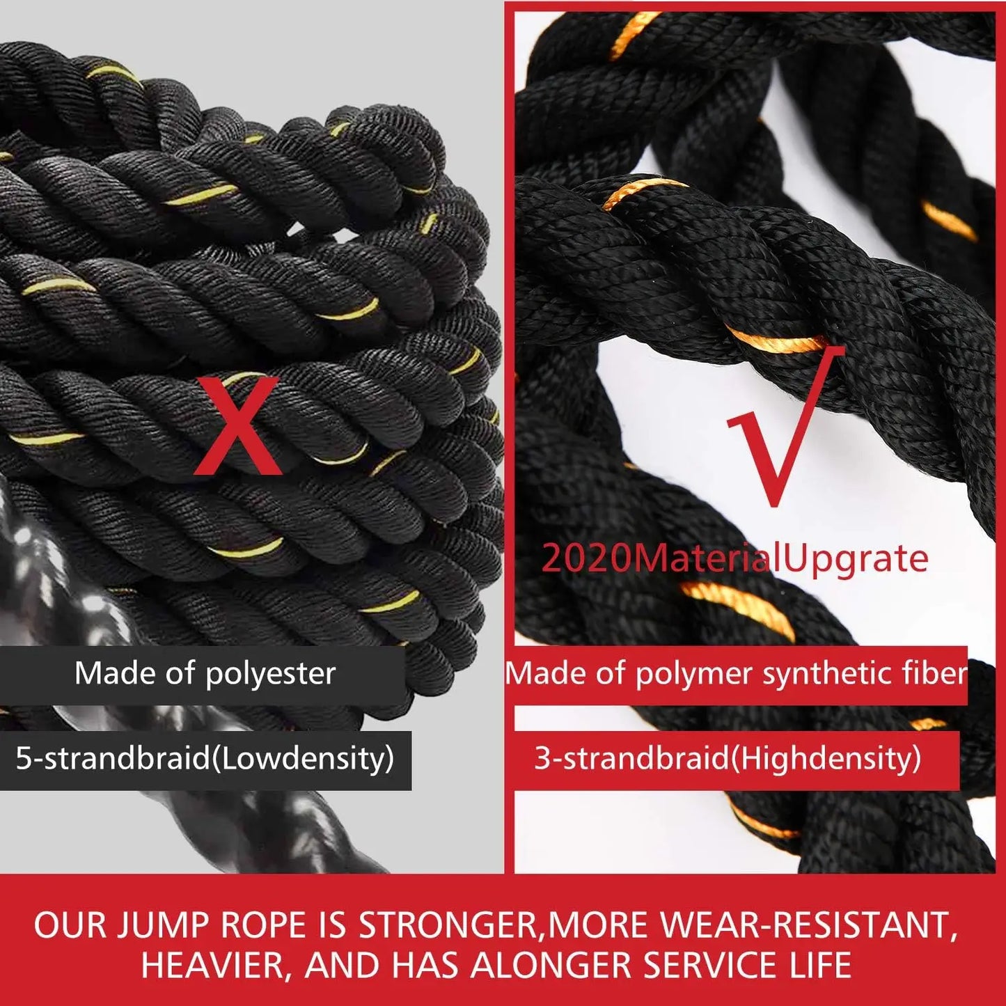 Weighted Jump Rope for Total Body Workout and Strength Training
