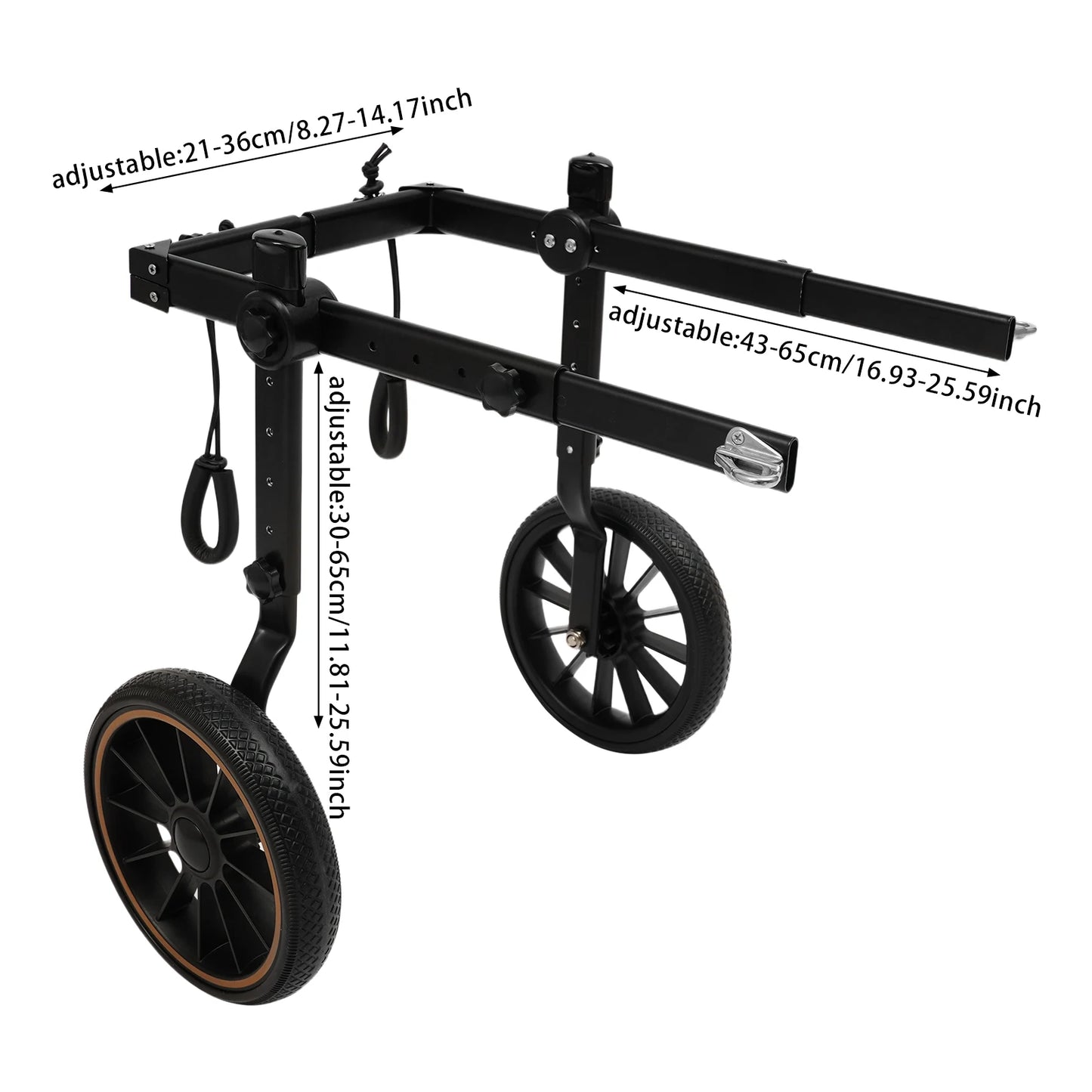 Bymaocar 2-Wheel Pet Walking Aid Wheelchair for Back Legs