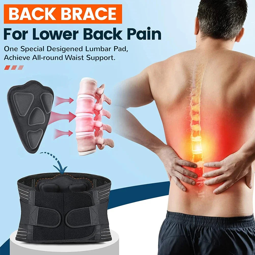 Lower Back Brace With 6 Stays Orthopedic Lumbar Support