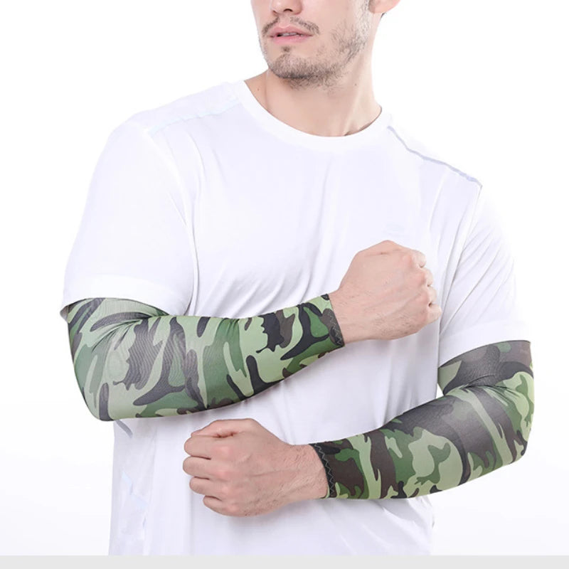 Unisex Cooling Arm Sleeves UV Sun Protection For Running And Cycling
