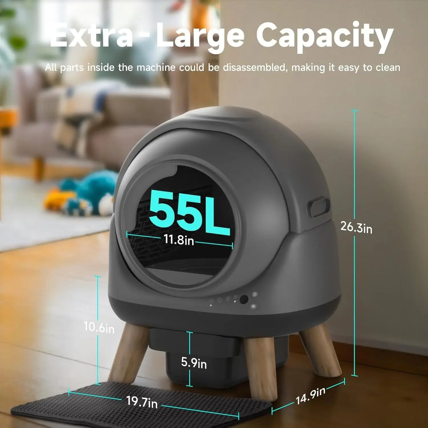 G1 Self Cleaning Litter Box for Multiple Cats Automatic with Smart APP Control And Health Monitoring Customized Pet Care