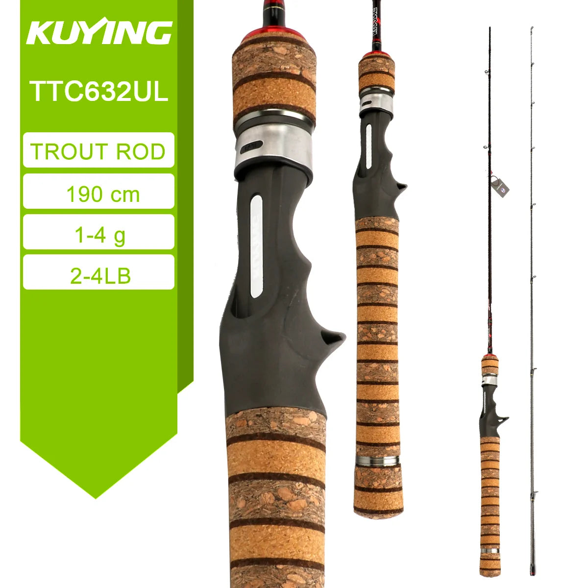 Kuying Lure Rod Casting Spinning Carbon For River And Stream Fishing