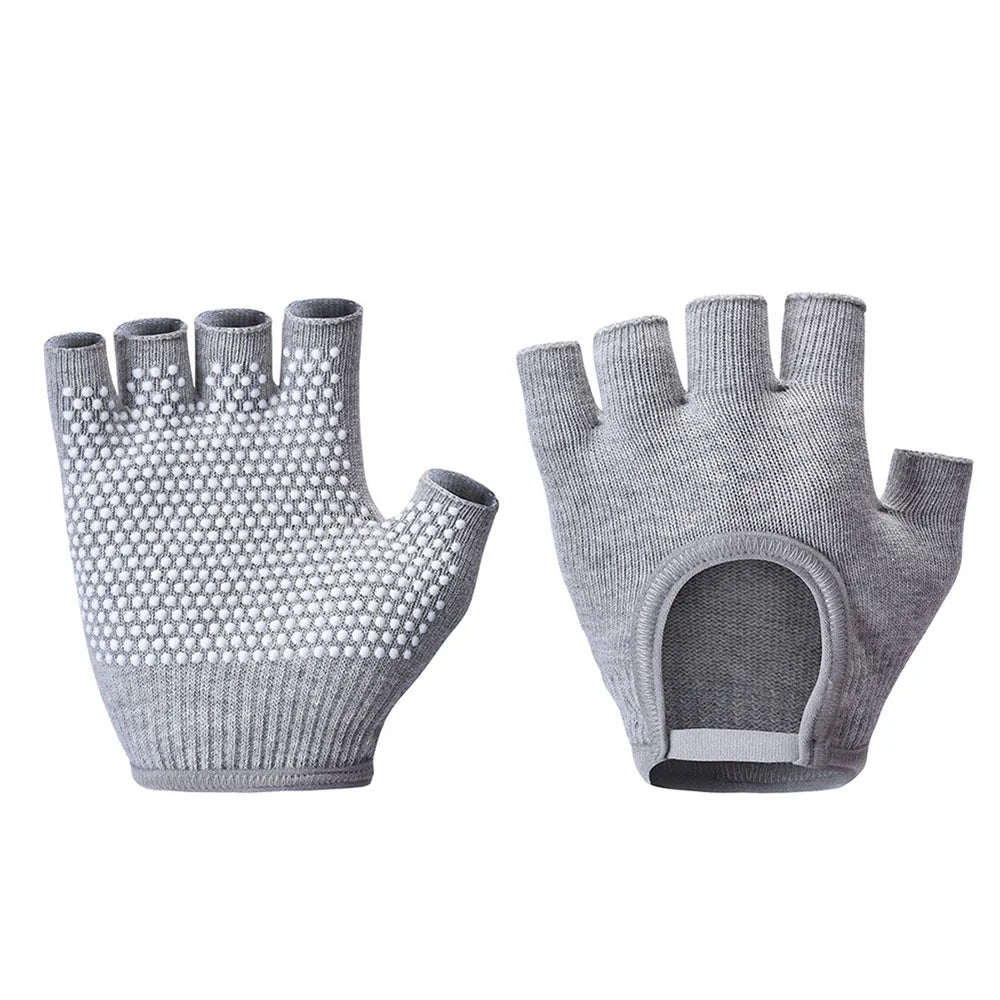 Women Half Finger Anti Slip Yoga Gloves For Pilates
