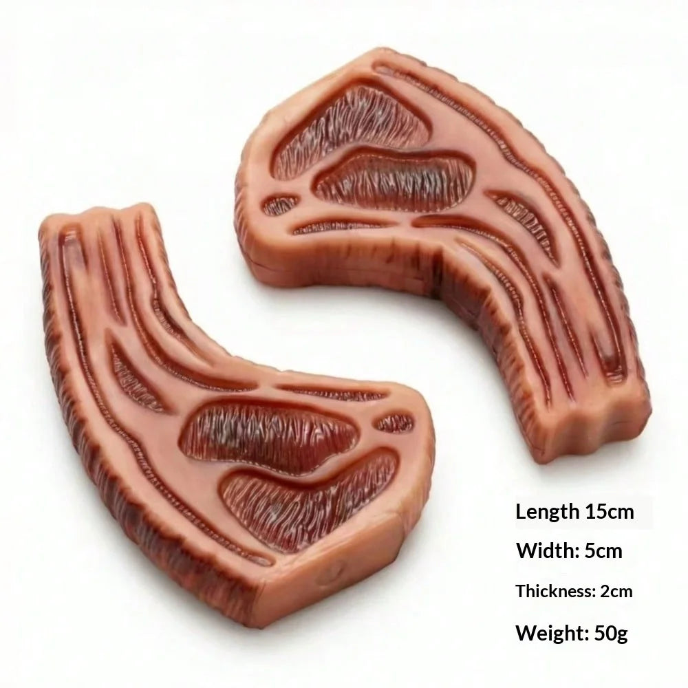 Bite Resistant Dog Chew Toy Meat Block Design Interactive Nylon