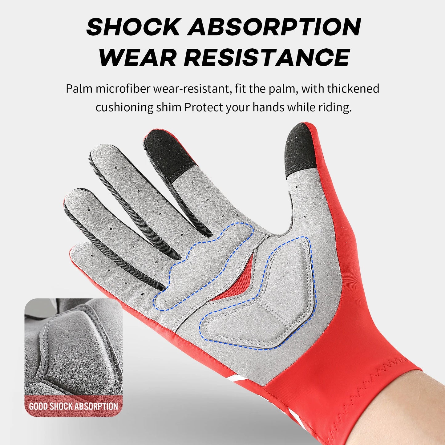 Vilico Cycling Gloves With Touch Screen Shock Absorption Anti Slip