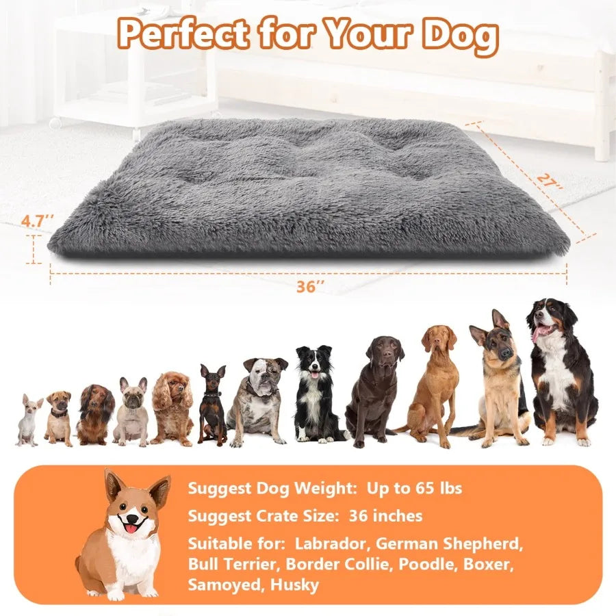 Orthopedic Plush Dog Bed With Non Slip Bottom Washable