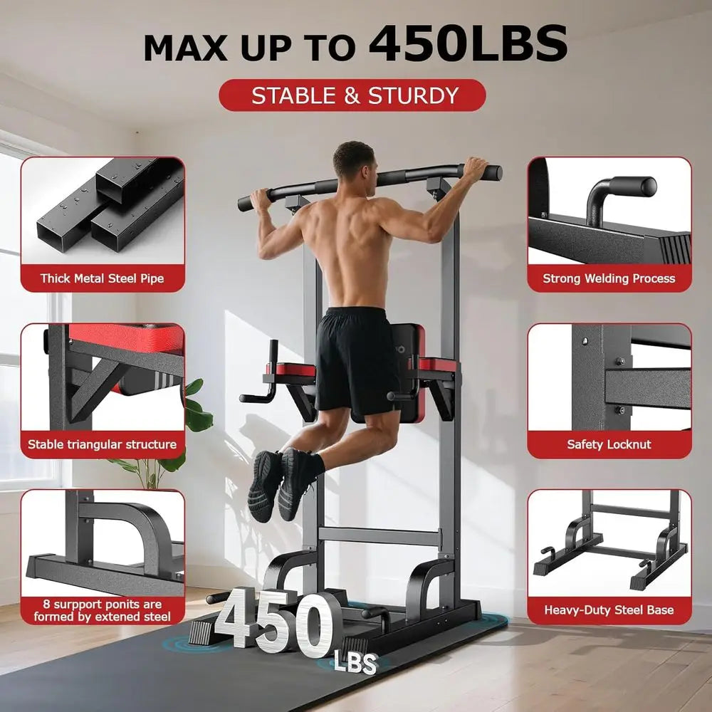 Home Gym PullUp Bar 450Lbs Capacity And Resistance Bands