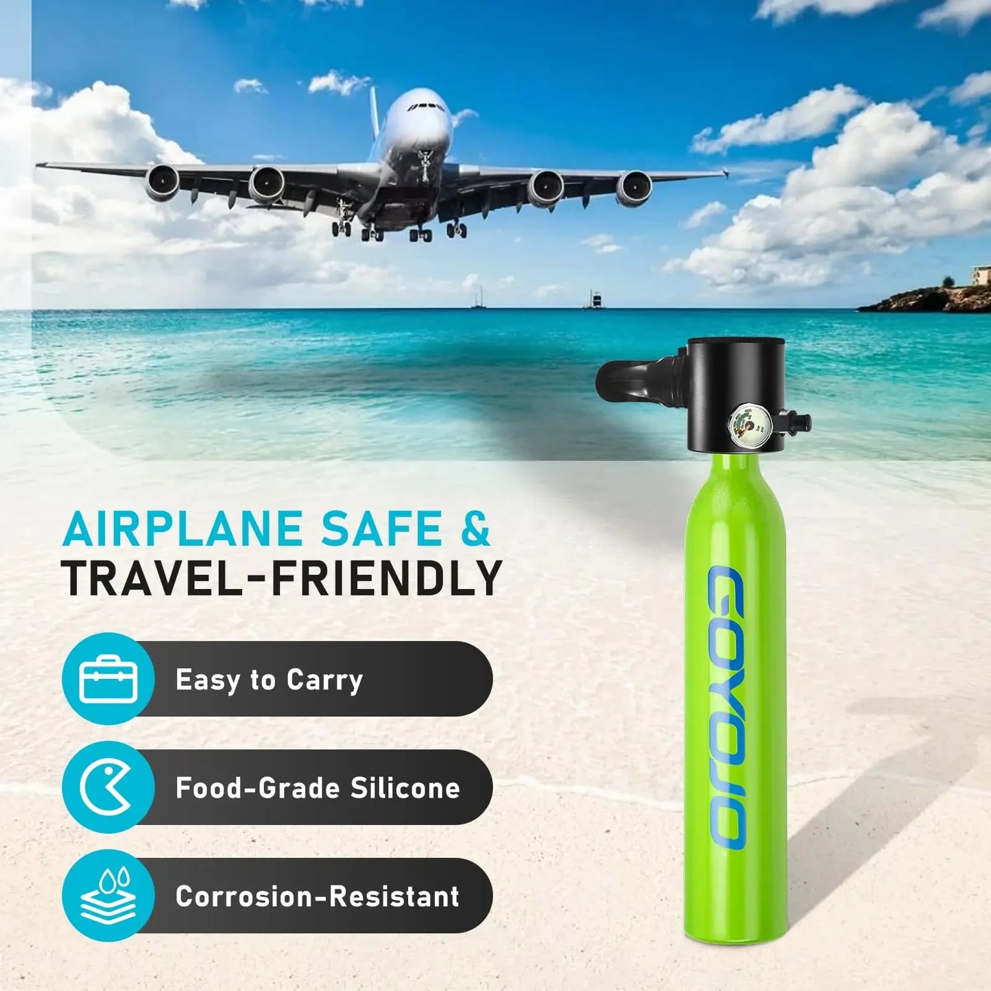 GOYOJO Mini Scuba Tank Portable Diving Air Bottle Elite