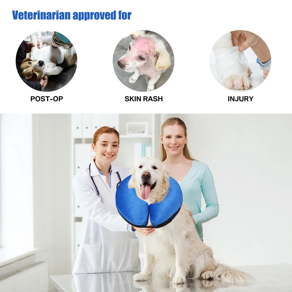 Inflatable Pet Recovery Collar For Dogs And Cats Soft Safety