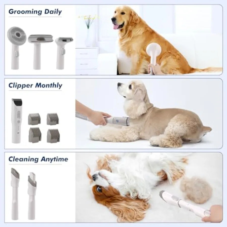 Pet Groomer 5-In-1 Dog Hair Vacuum Grooming Kit Pro Edition