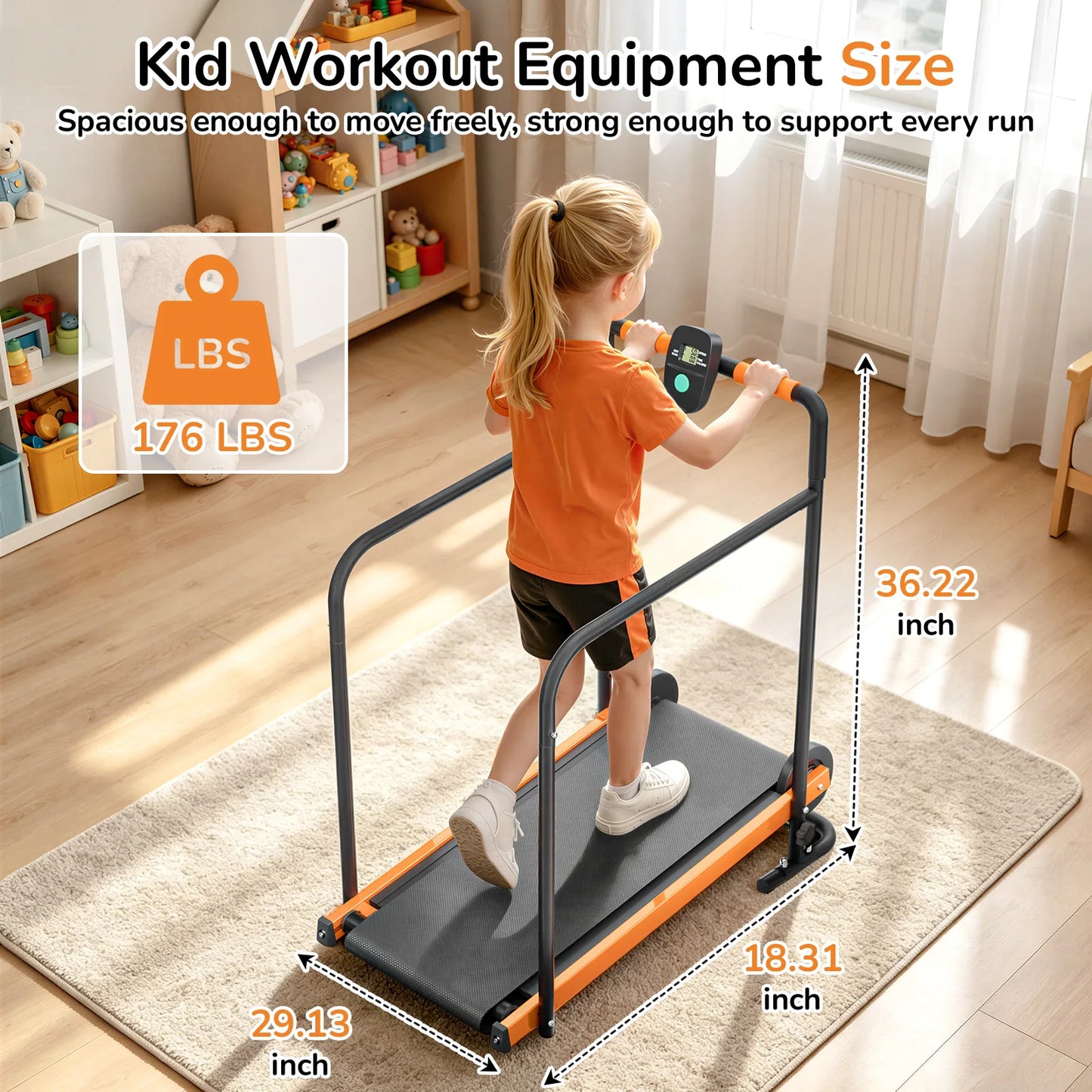 AKLUER Kids Walking Pad Treadmill for Safe Indoor Exercise