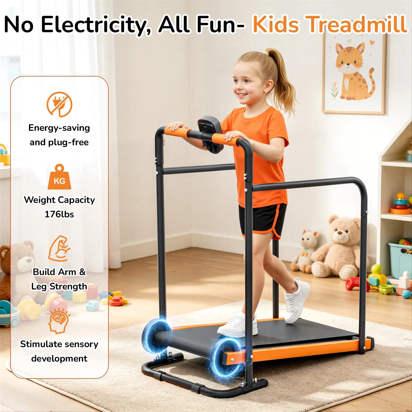 AKLUER Kids Walking Pad Treadmill for Safe Indoor Exercise