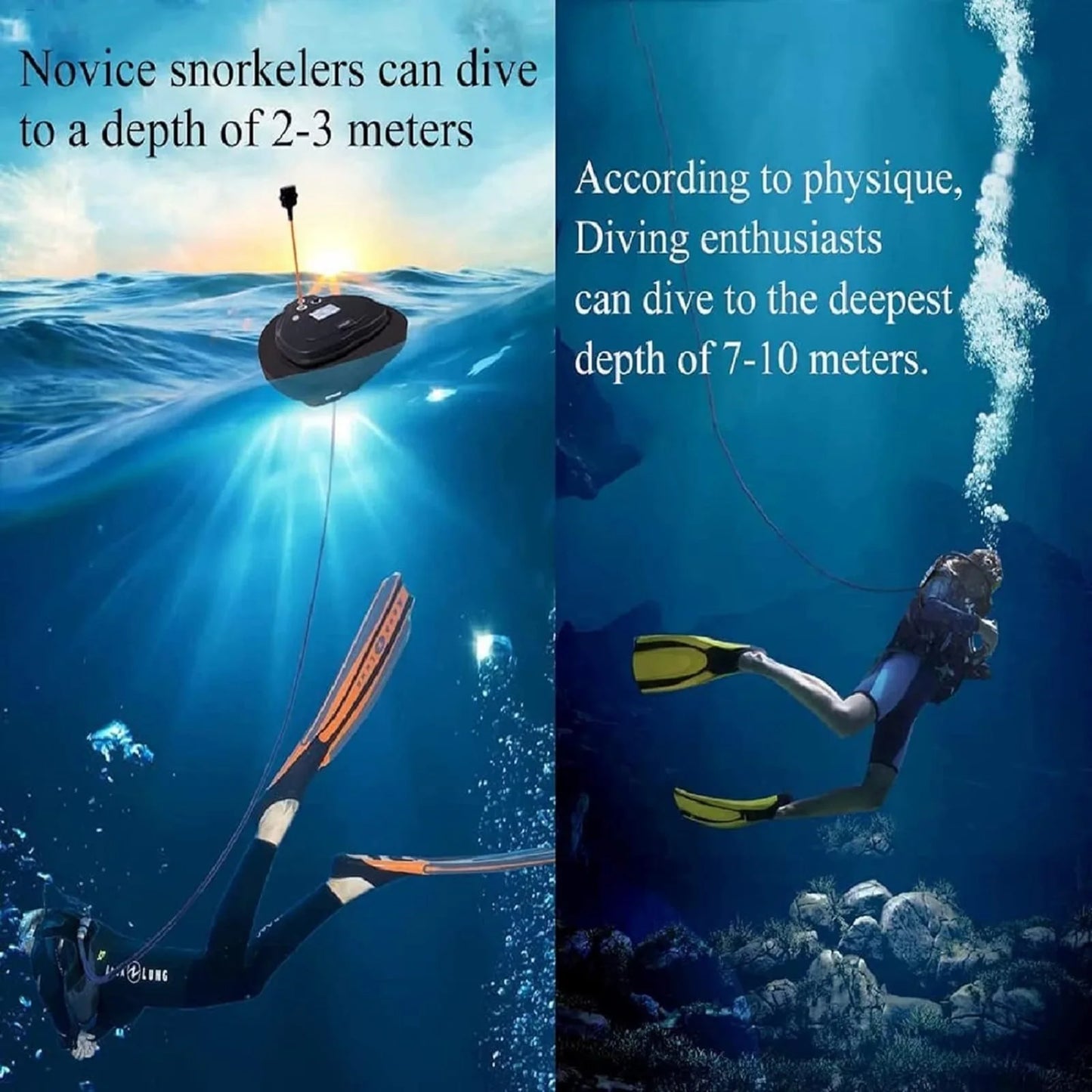 TUDIVING Scuba Diving Ventilator Waterproof Portable Breathing Regulator