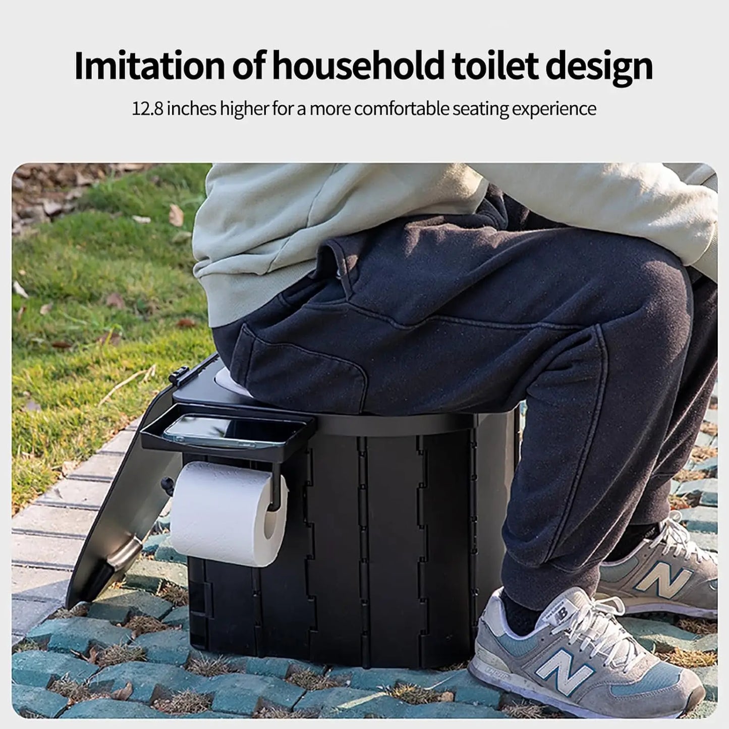 Lightweight Portable Camping Toilet With PU Cushion For Travel