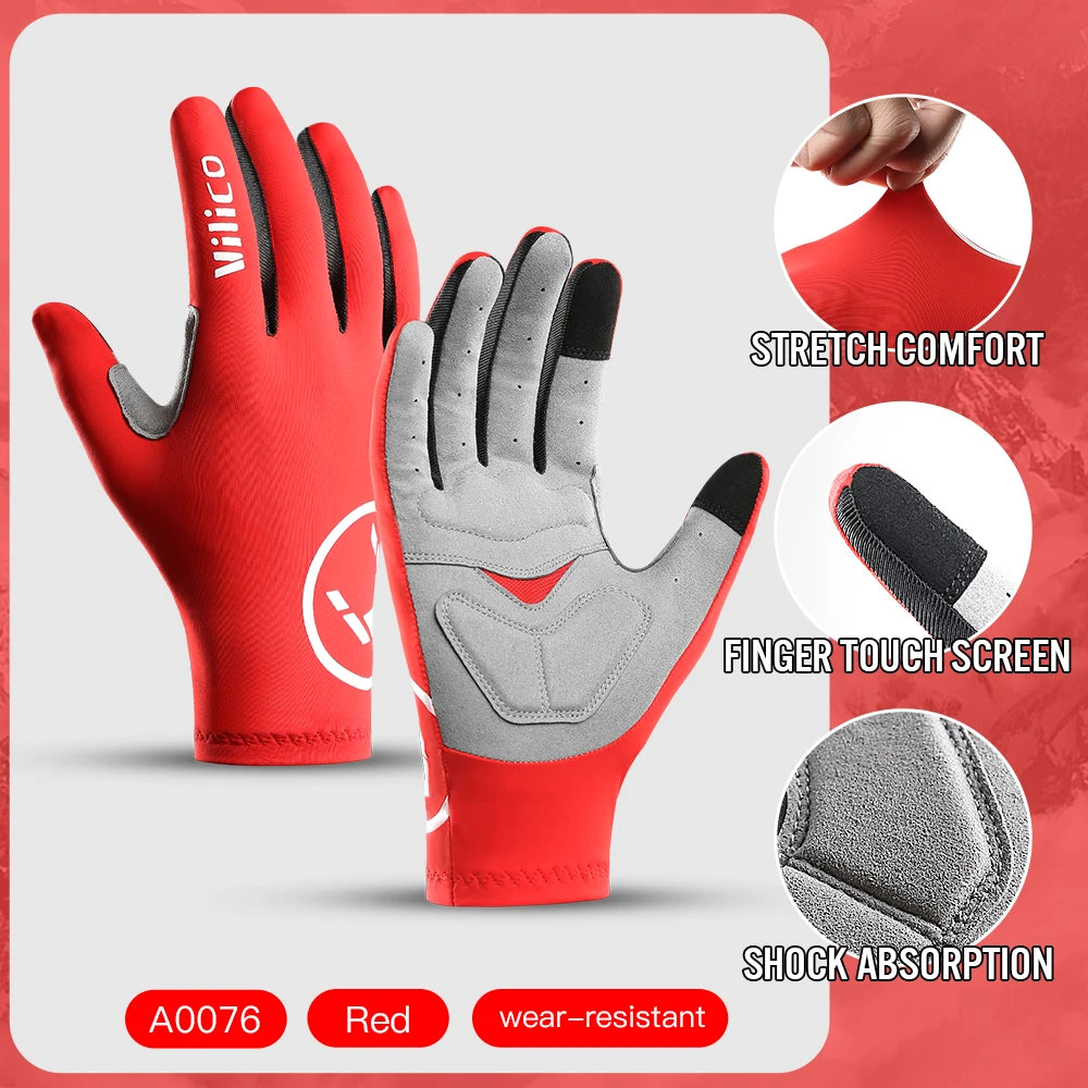 Vilico Cycling Gloves With Touch Screen Shock Absorption Anti Slip