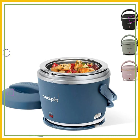 20-Ounce Portable Electric Lunch Box, Food Warmer for Travel & Car, Spill-Free & Dishwasher-Safe, Ideal Gift