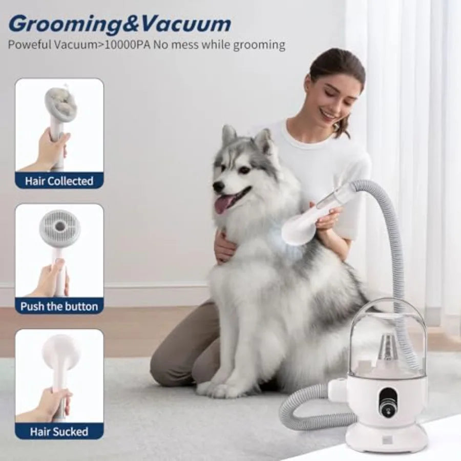 Pet Groomer 5-In-1 Dog Hair Vacuum Grooming Kit Pro Edition
