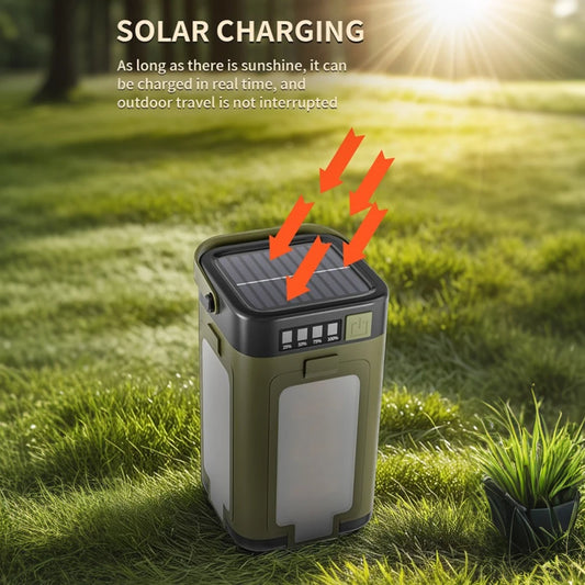 Foldable Camping Light Power Bank Lantern Rechargeable Solar Portable