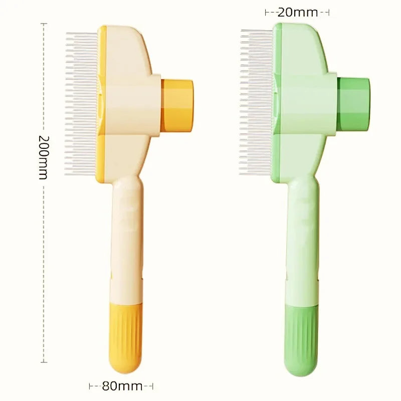 One Button Self Cleaning Dog Comb Pet Hair Remover Brush