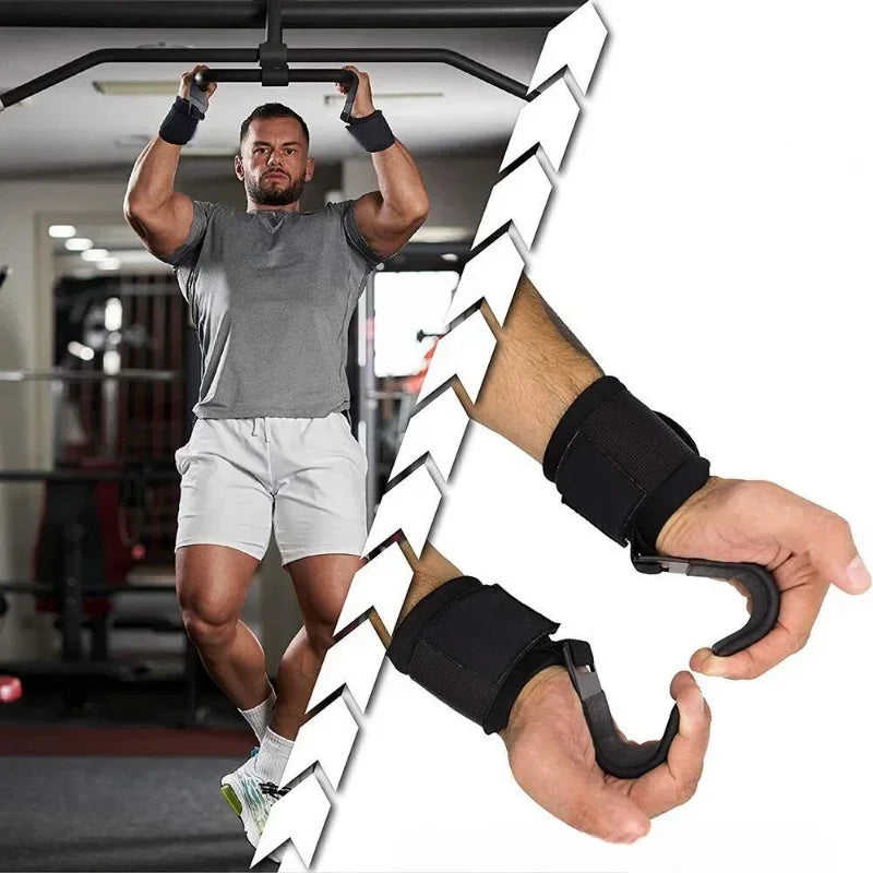 Non Slip Weight Lifting Hooks for Deadlift and Pull Ups