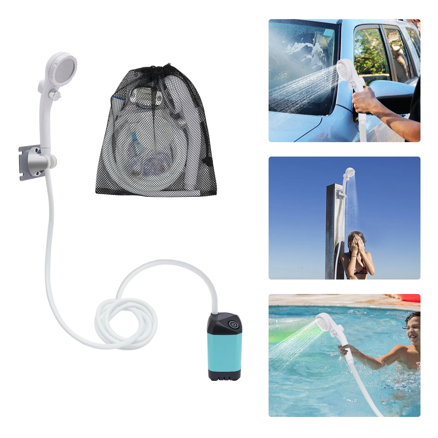 Portable Camping Shower Waterproof With Electric Pump And Digital Display