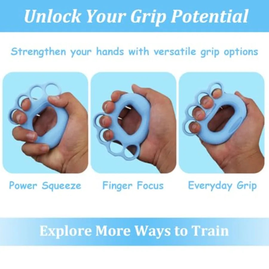 SHXI 3 Pack Ergonomic Finger Grip Strengtheners With 3 Levels